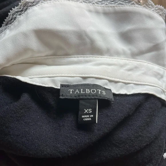 Black Talbots sweater with white collar - Picture 2 of 3
